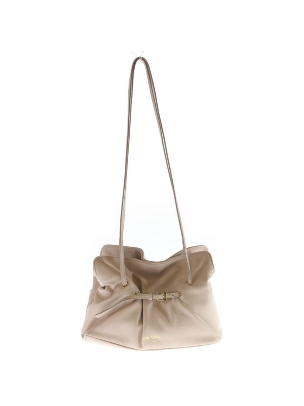 Prada Small Mini Shoulder Bag Baby Pink Calfskin Gold
